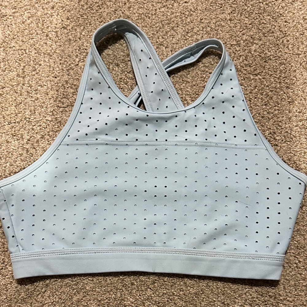 BuffBunny Perforated Sky Blue Sports Bra